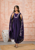 Ethnic Festive Wear Viscose Reyon Blue Stitched Suit With Dupatta - Anbazaar | Grocsy