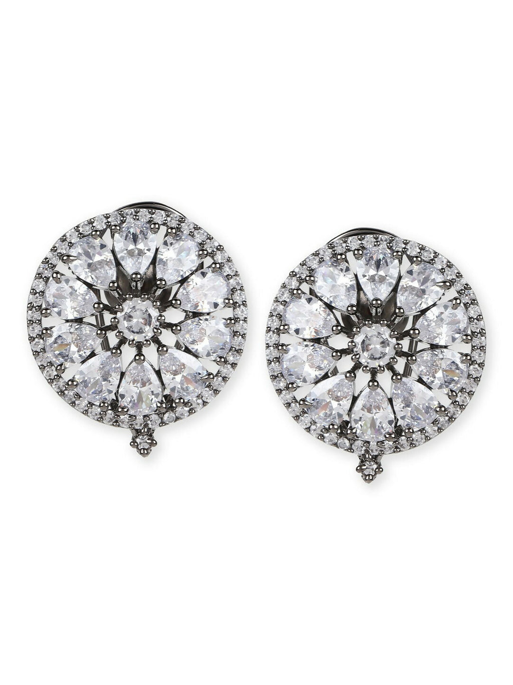 Round Stone Earrings- Ruby Raang