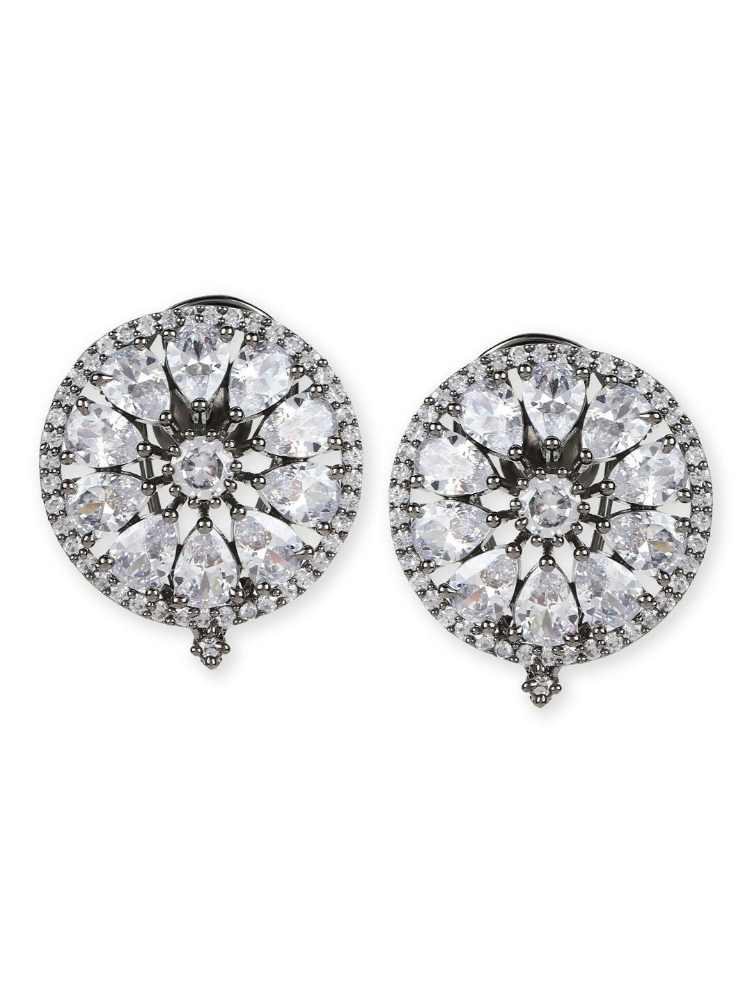 Round Stone Earrings- Ruby Raang