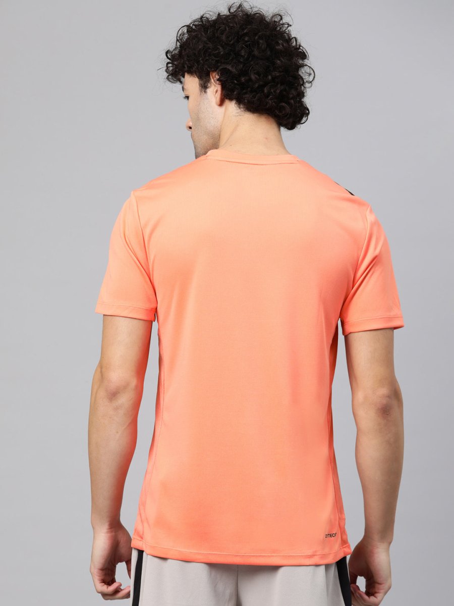 Alcis Men Brand Logo Printed Anti Static Slim Fit T-shirt | Grocsy