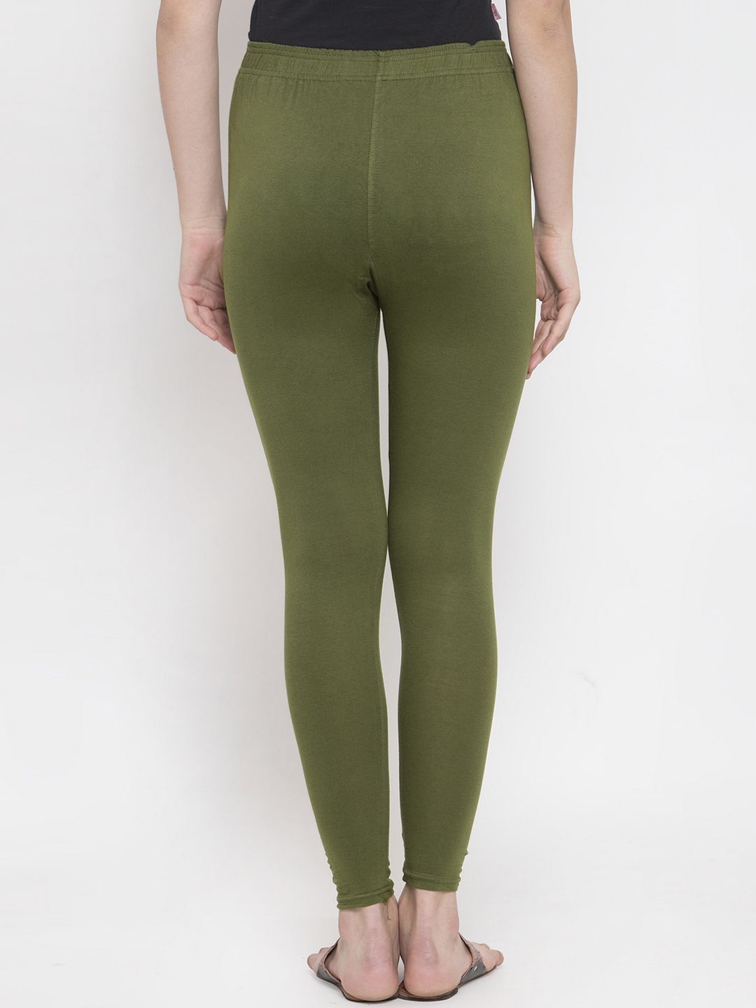 TAG 7 Women Pack Of 2 Solid Ankle-Length Leggings | Grocsy