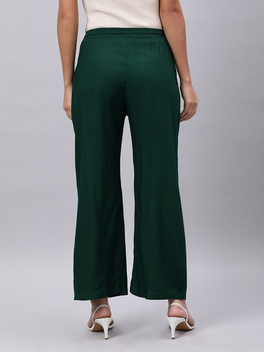 Souchii Green Liva Ethnic Palazzos | Grocsy