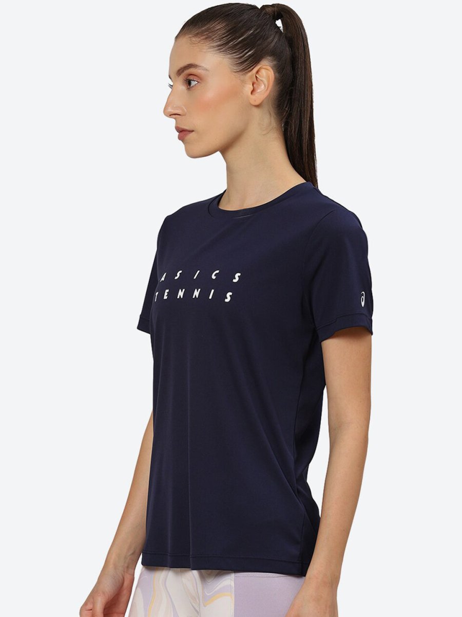 ASICS Women Typography Court Graphic Printed T-shirt | Grocsy