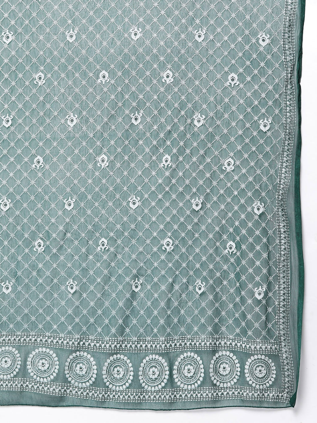 HERE&NOW Women Ethnic Motifs Yoke Design Kurta with Trousers & Dupatta | Grocsy