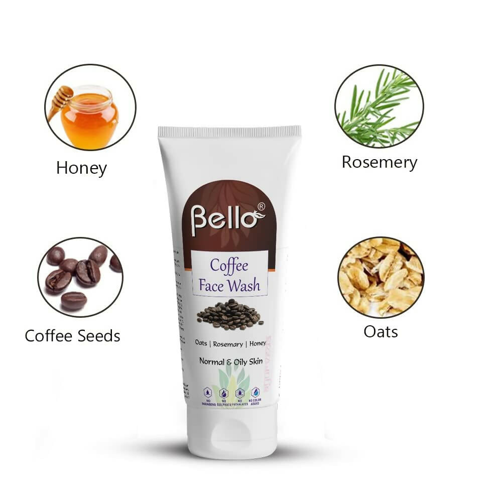 Bello Herbals Coffee Face Wash for Men & Women | Grocsy