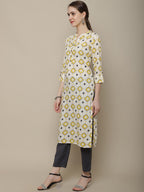 Sangria Printed Cotton Kurta | Grocsy