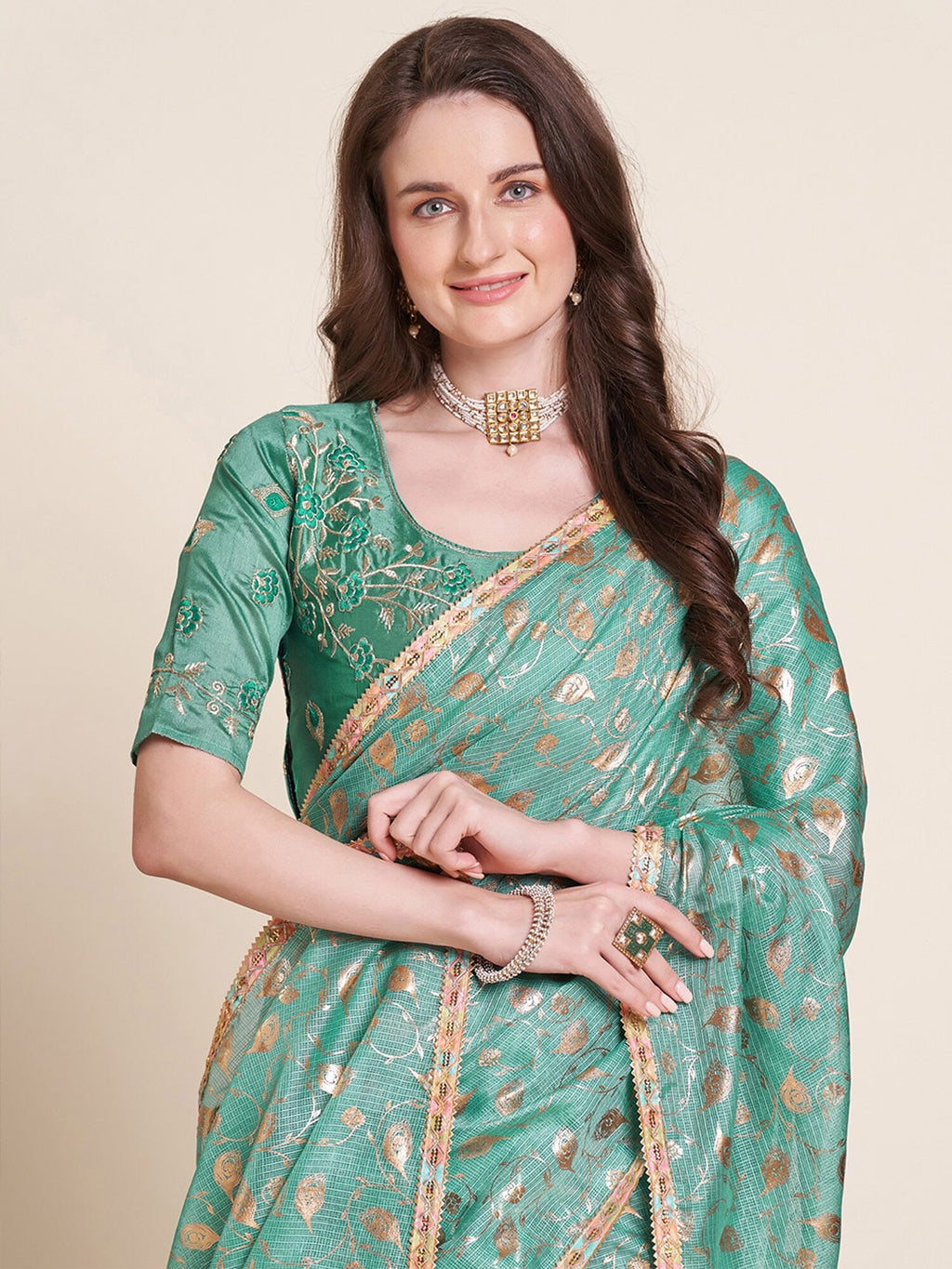 Saree Mall Floral Printed Sarees | Grocsy