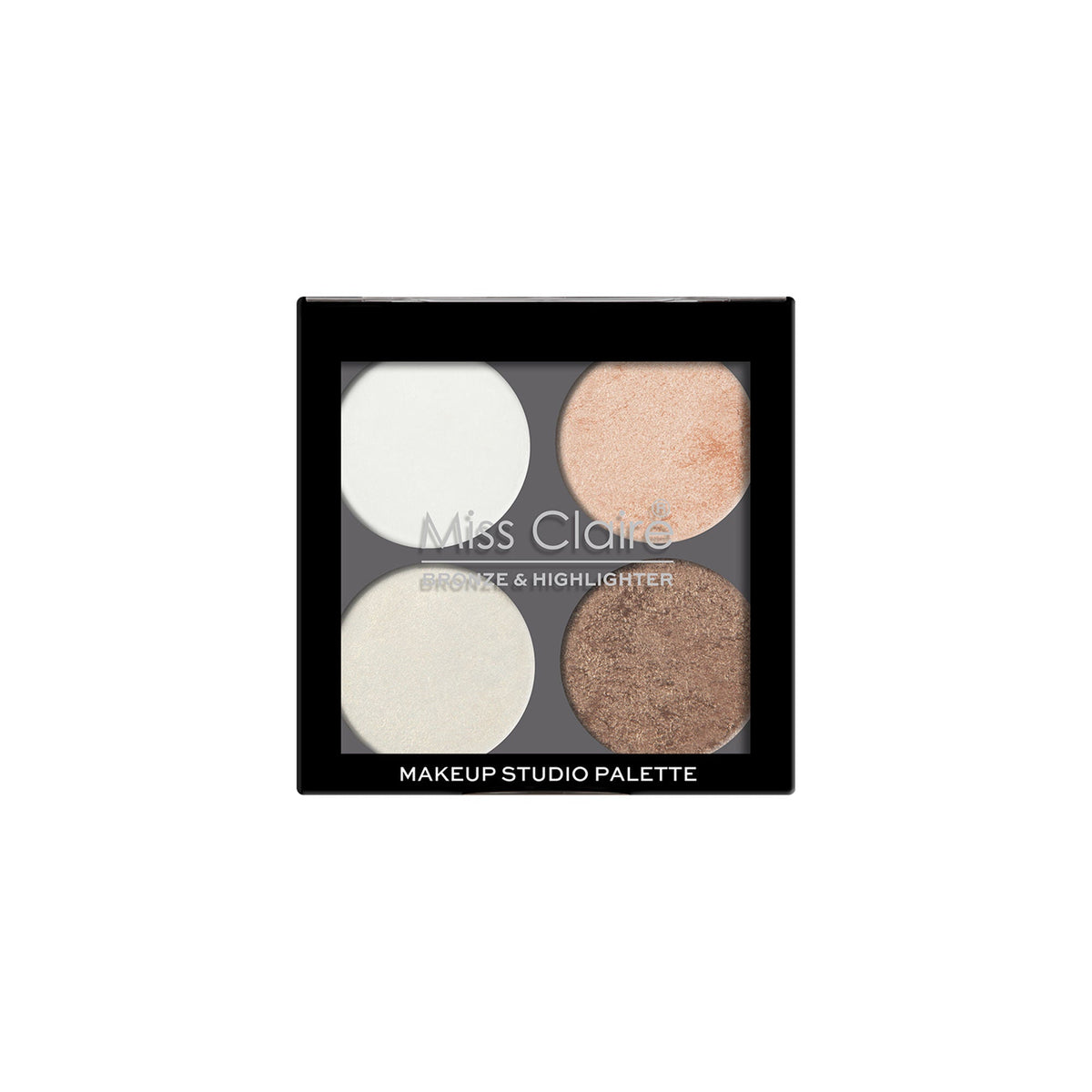 Miss Claire Bronze & Highlighter Makeup Studio Palette - 4 | Grocsy