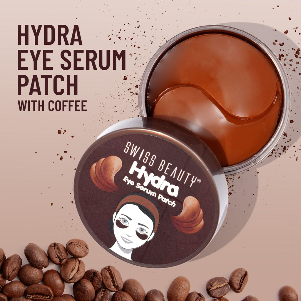 Swiss Beauty Hydra Eye Serum Patches For Dark Circles And Puffiness , Hydrate Skin - Coffee | Grocsy