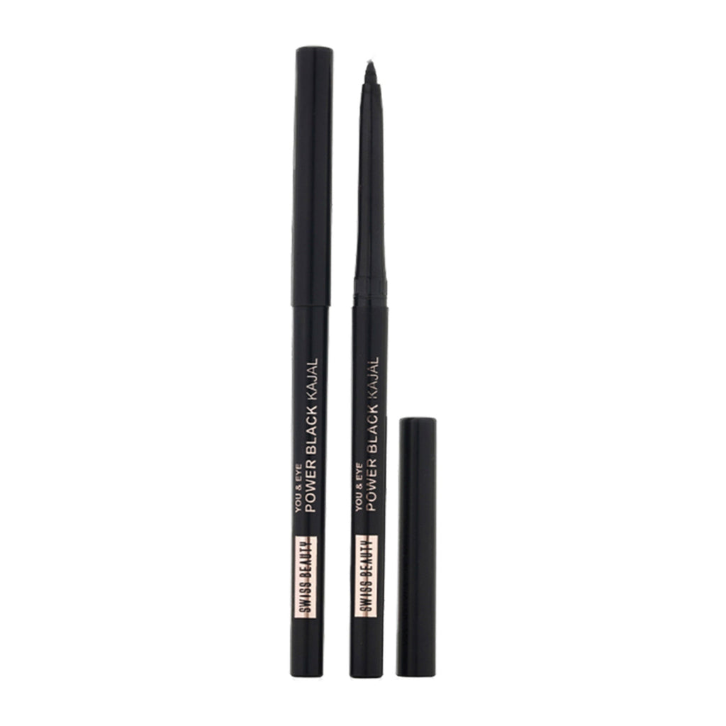 Swiss Beauty You & Eye Power Black Kajal - Pack Of 2 | Grocsy