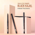 Swiss Beauty You & Eye Power Black Kajal - Pack Of 2 | Grocsy