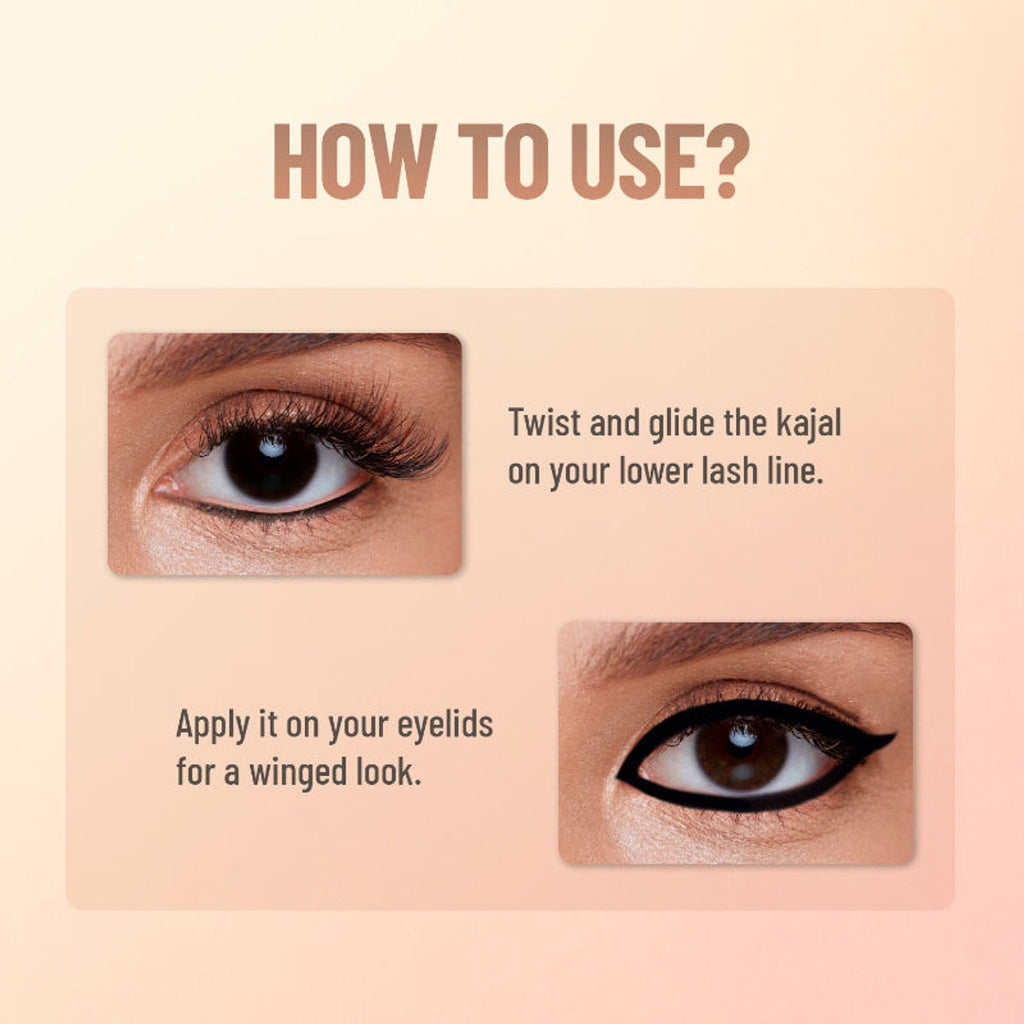 Swiss Beauty You & Eye Power Black Kajal - Pack Of 2 | Grocsy