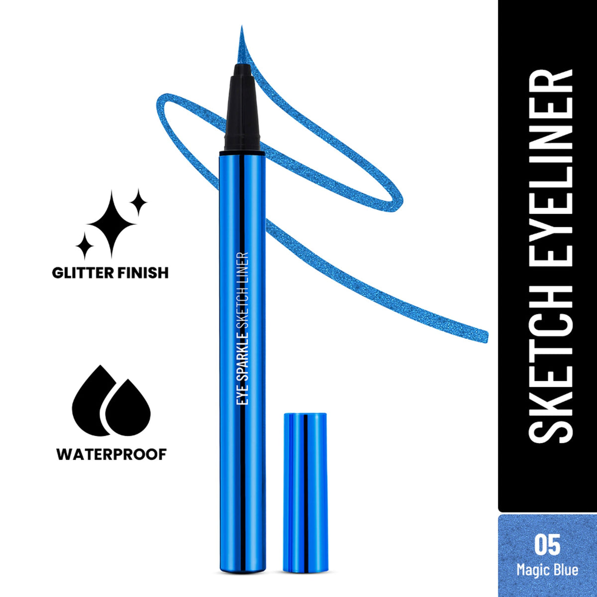 Swiss Beauty Eye Sparkle Sketch Liner - 5 Magic Blue | Grocsy