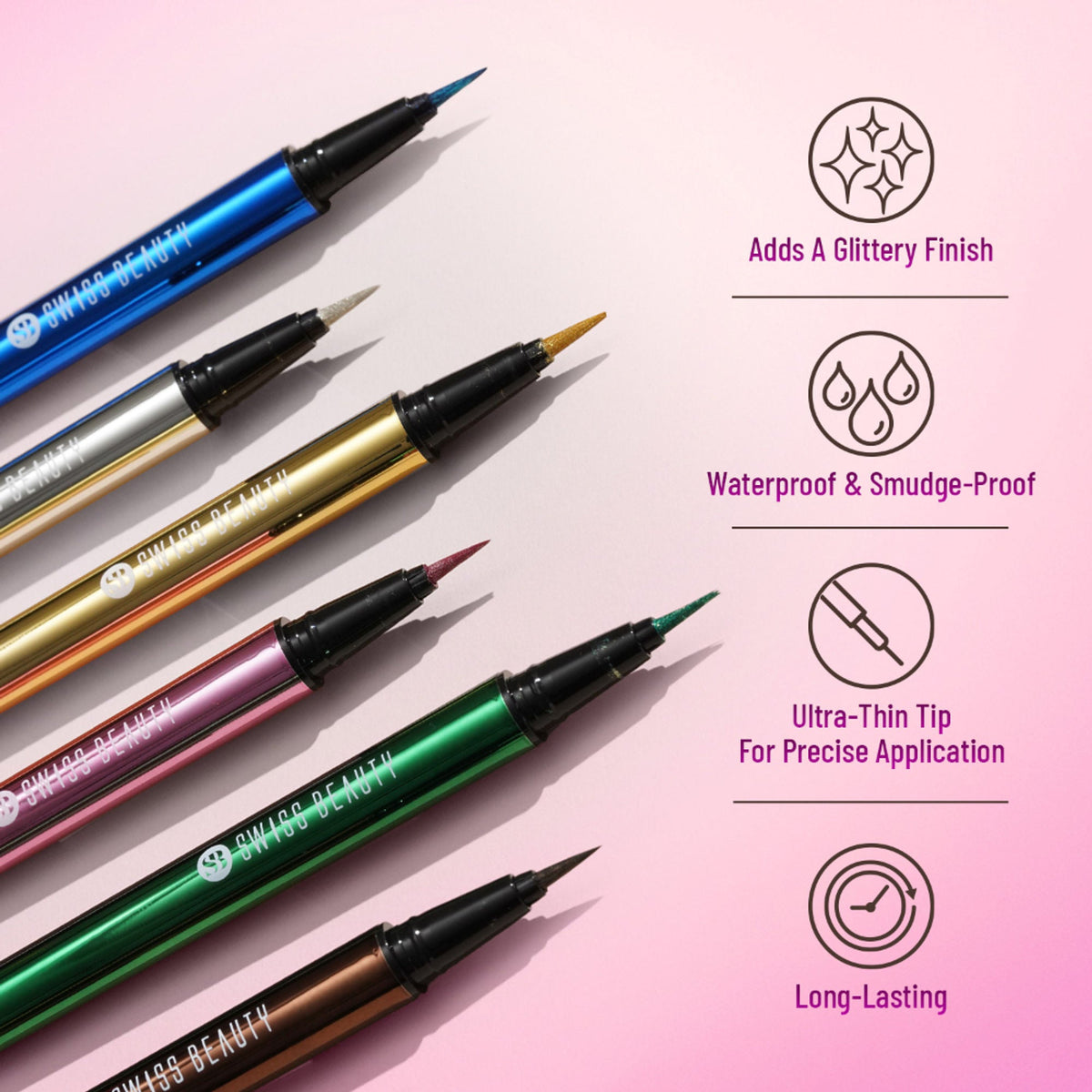 Swiss Beauty Eye Sparkle Sketch Liner - 6 Glitter Brown | Grocsy
