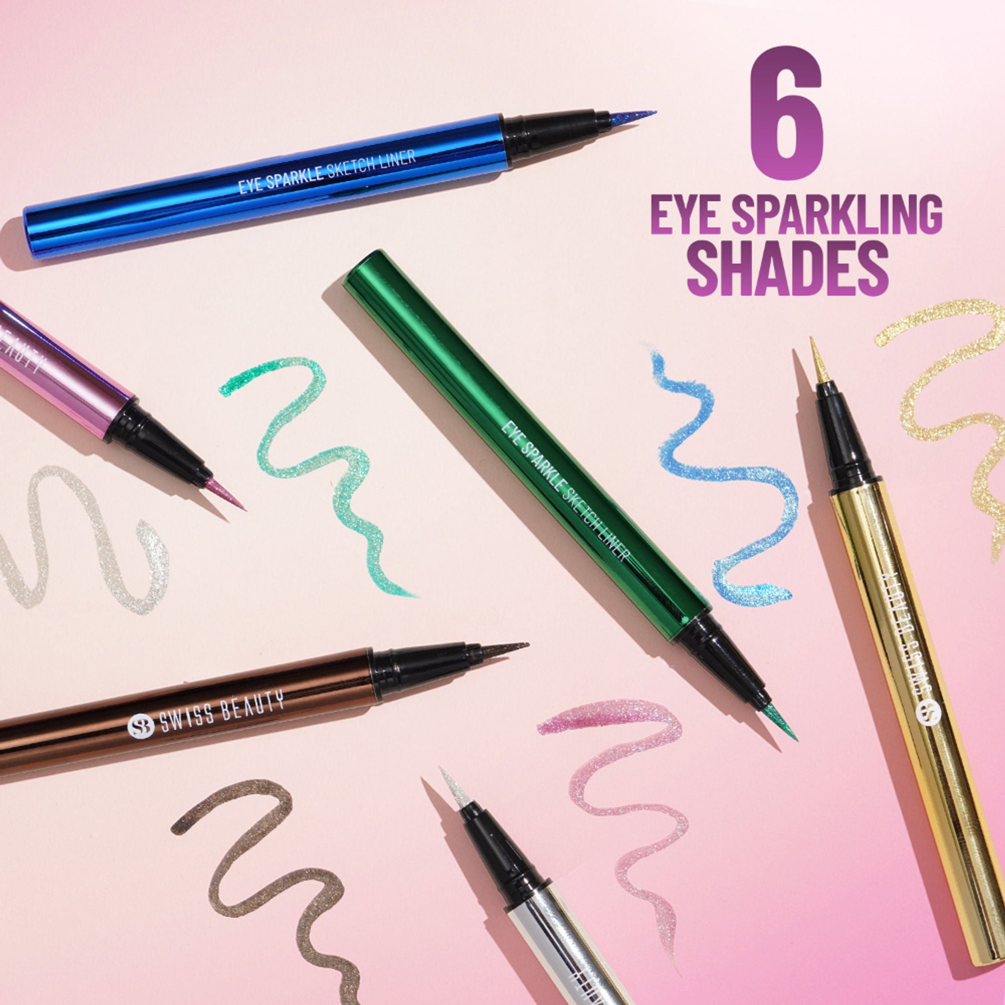 Swiss Beauty Eye Sparkle Sketch Liner - 6 Glitter Brown | Grocsy