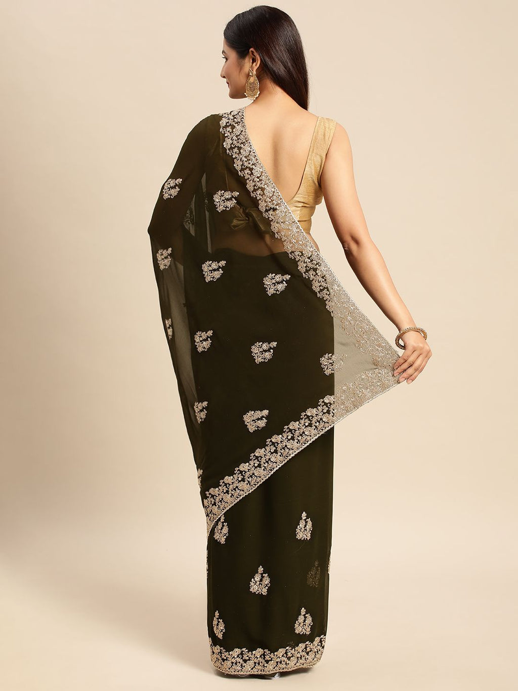 kasee Embroidered Ethnic Saree | Grocsy