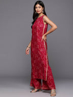 Ahalyaa Women's Traditional wear Kurta Set - Red | Grocsy