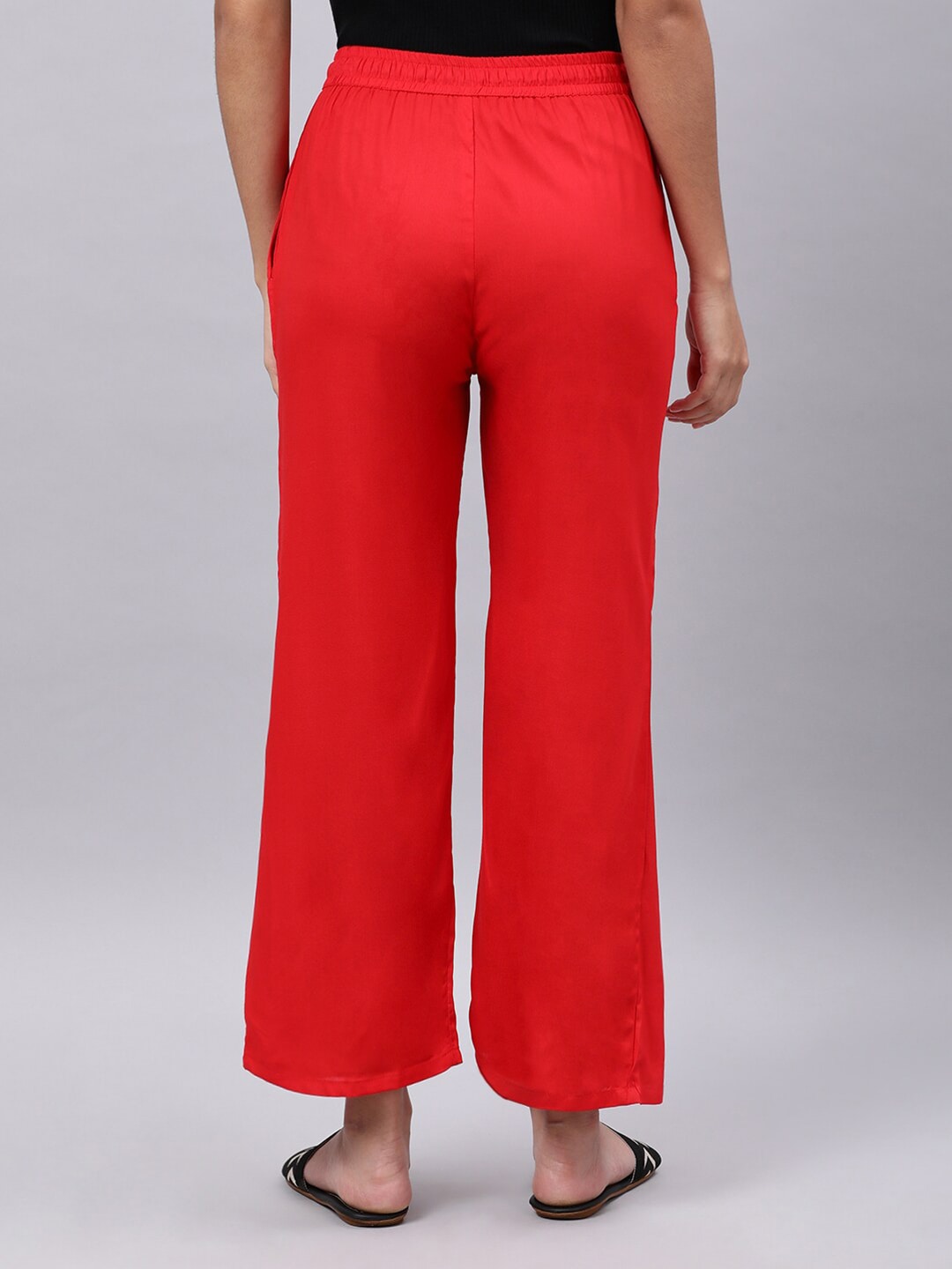 Souchii Red Liva Palazzos | Grocsy