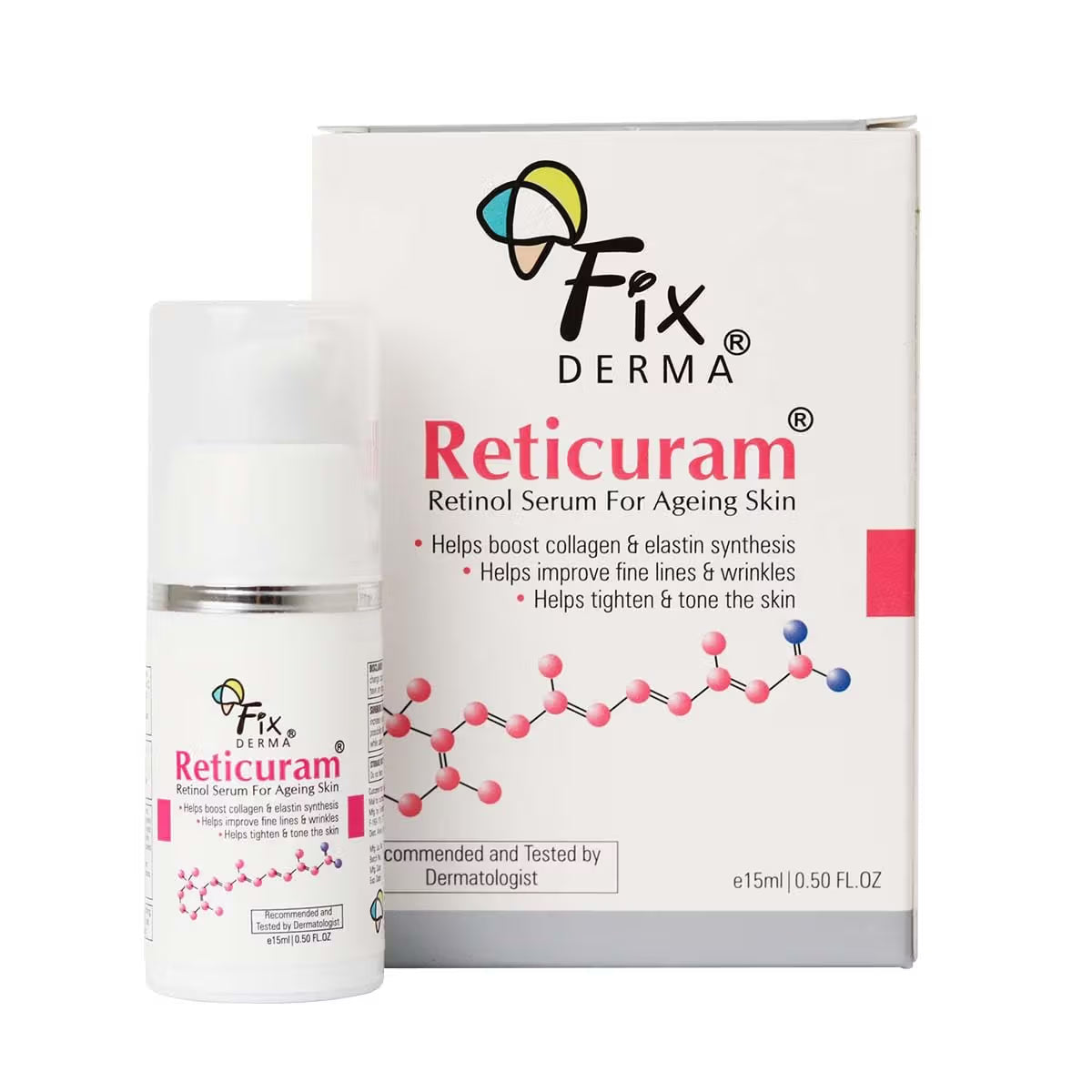 Fixderma 0.05% Pure Retinol Reticuram Face Serum For Anti Aging Skin | Grocsy