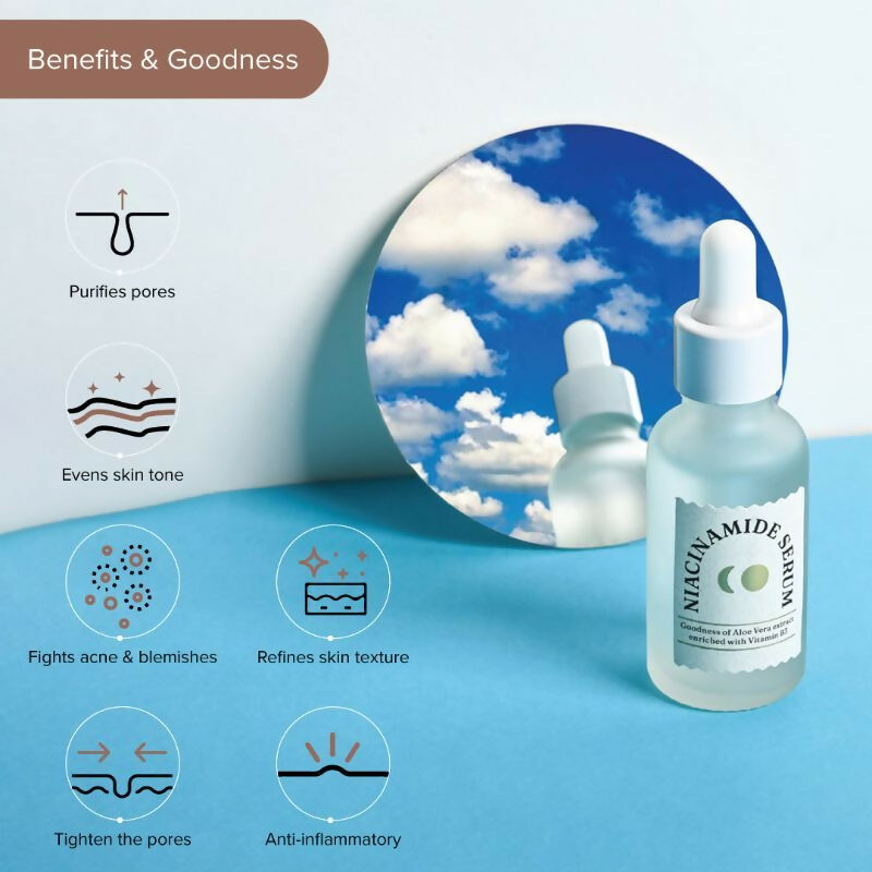 Dromen & Co Niacinamide Serum - Fights acne & blemishes Tighten Pores | Grocsy