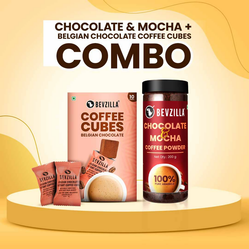 Bevzilla Chocolate & Mocha + Belgian Chocolate Coffee Cubes | Grocsy