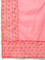 HERE&NOW Women Pink Floral Printed Pure Cotton Kurta with Trousers & With Dupatta | Grocsy