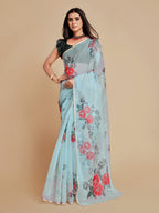 Sangria Women Blue Sarees | Grocsy