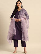 Sangria Regular Kurta with Trousers & Dupatta | Grocsy