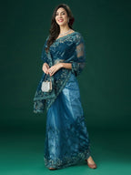 kasee Embellished Zari Sequinned Saree | Grocsy
