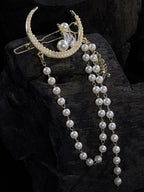 Panash Women Gold-Toned Embellished Bumpit Hair Pin | Grocsy