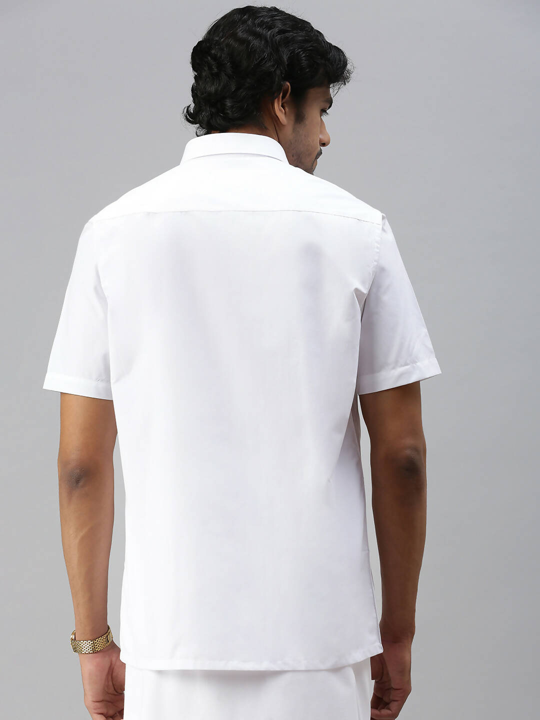 Ramraj Cotton Mens Half Sleeve White Shirt Plus Size - Soft Touch Cotton | Grocsy