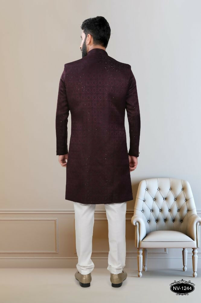 Joban Fashion Men's Wine TR Kurta with Pyjama | Grocsy