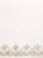 Ahalyaa Women's Traditional Semi Stitch Saree - White | Grocsy