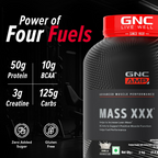 GNC AMP XXX Mass Gainer Boosts Lean Muscle Gains Flavour Vanilla | Grocsy