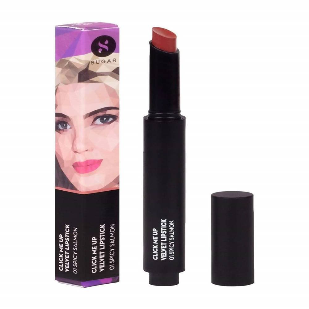 Sugar Click Me Up Velvet Lipstick - Spicy Salmon (Peach Rose) | Grocsy