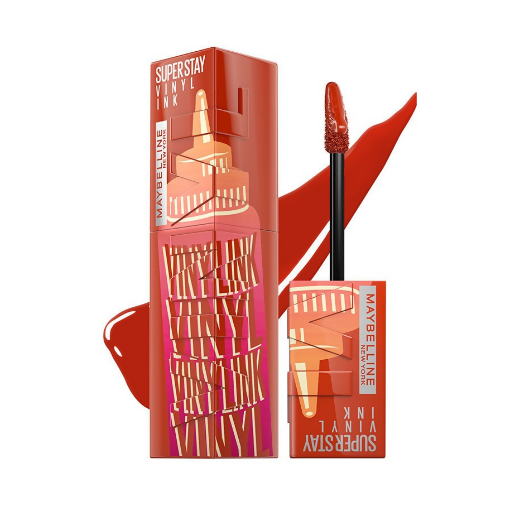 Maybelline New York Super Stay Vinyl Ink Liquid Lipstick, Instant Shine Lasts Up To 16H - Siracha Sauce | Grocsy