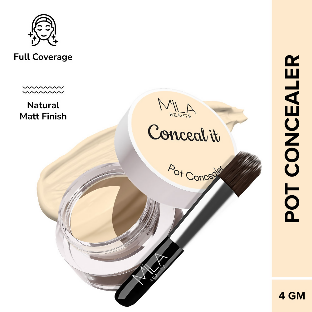 Mila Beaute Conceal It Pot Concealer Creamy Matte Finish with SPF 15 - Rich Vanilla | Grocsy