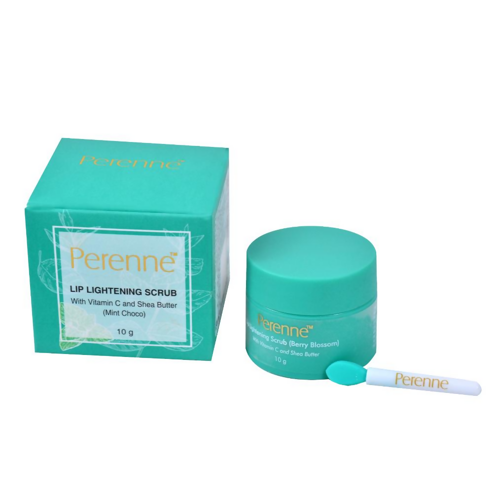 Perenne Lip Lightening Scrub With Vitamin C & Shea Butter - Mint Choco | Grocsy