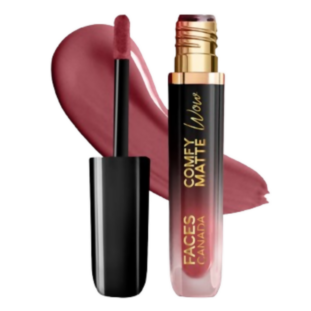 Faces Canada Comfy Matte Wow Liquid Lipstick - Mauve Majesty 02 | Grocsy