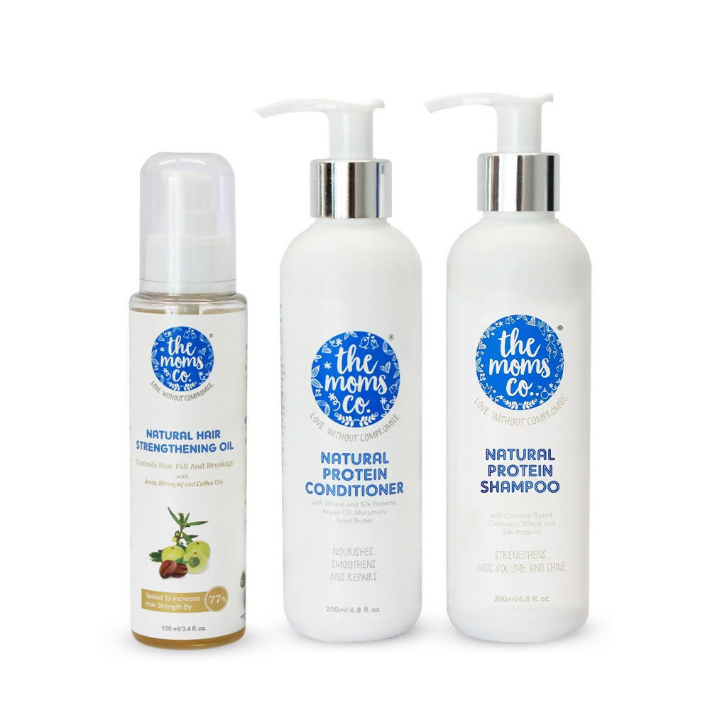 The Moms Co Natural Anti-Hair Fall Complete Care Kit | Grocsy