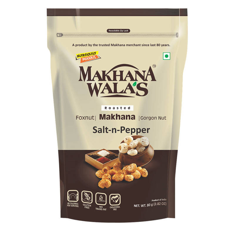 Makhanawala's Roasted Makhana Salt & Pepper | Grocsy
