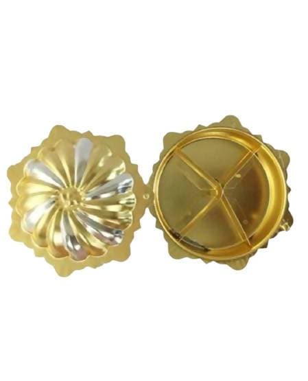Puja N Pujari Gold and Silver Coated Kumkum Holder | Grocsy