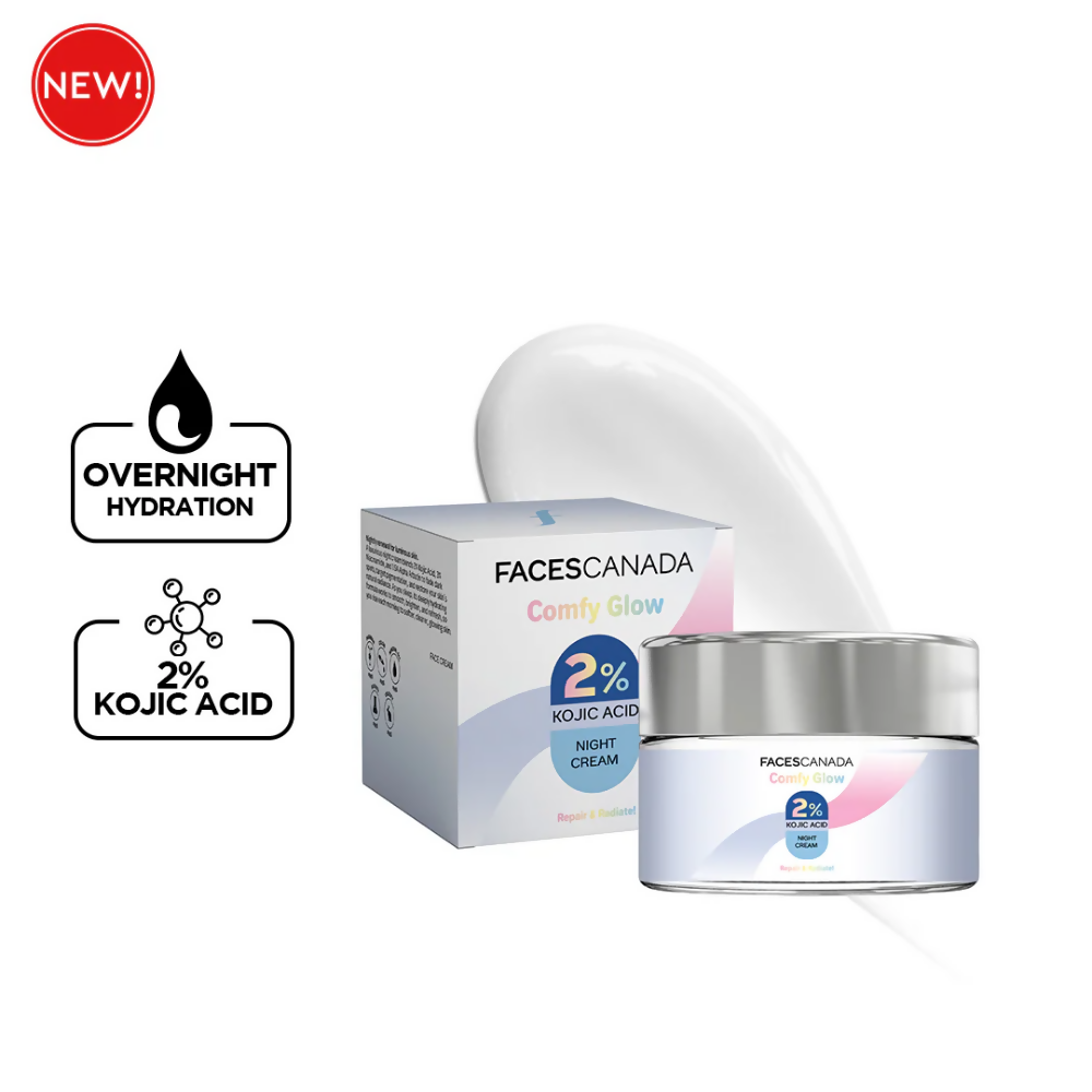 Faces Canada Comfy Glow 2% Kojic Acid Night Cream | Grocsy