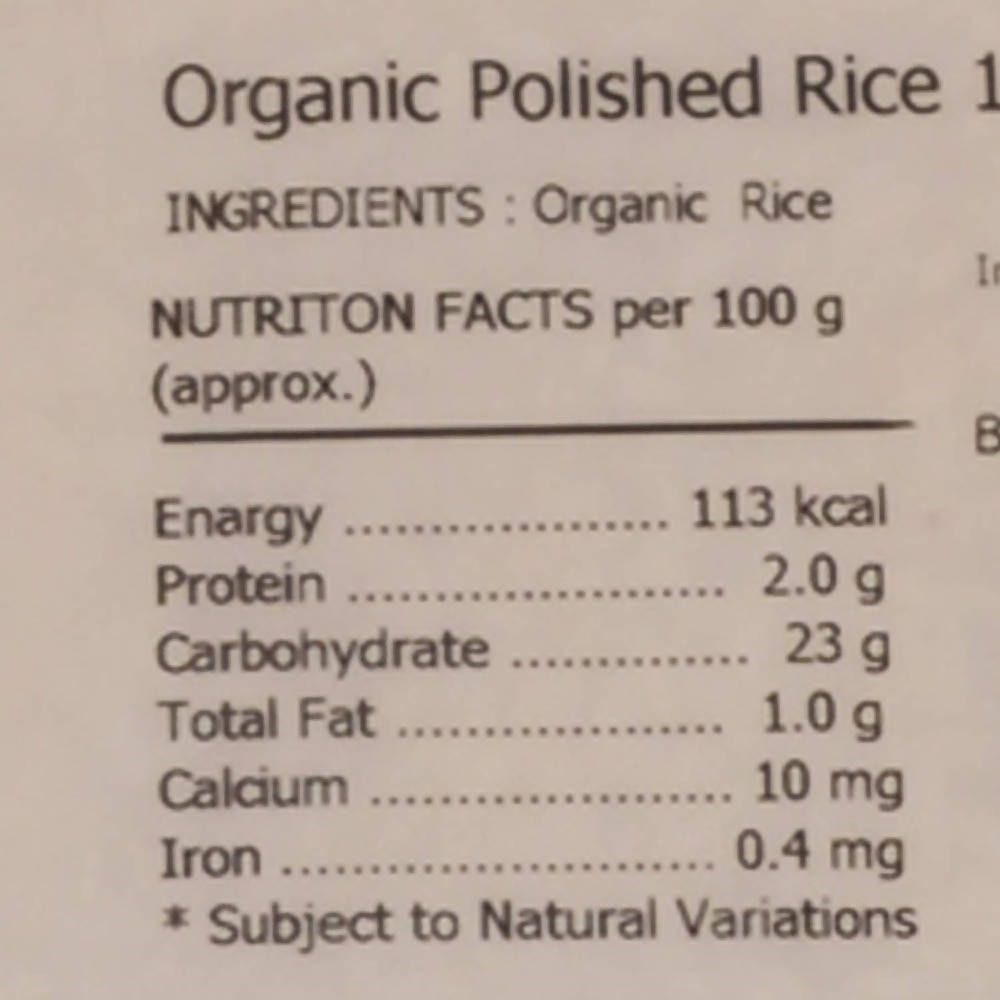 Pure & Sure Sonamasoori Polished Organic Rice | Grocsy