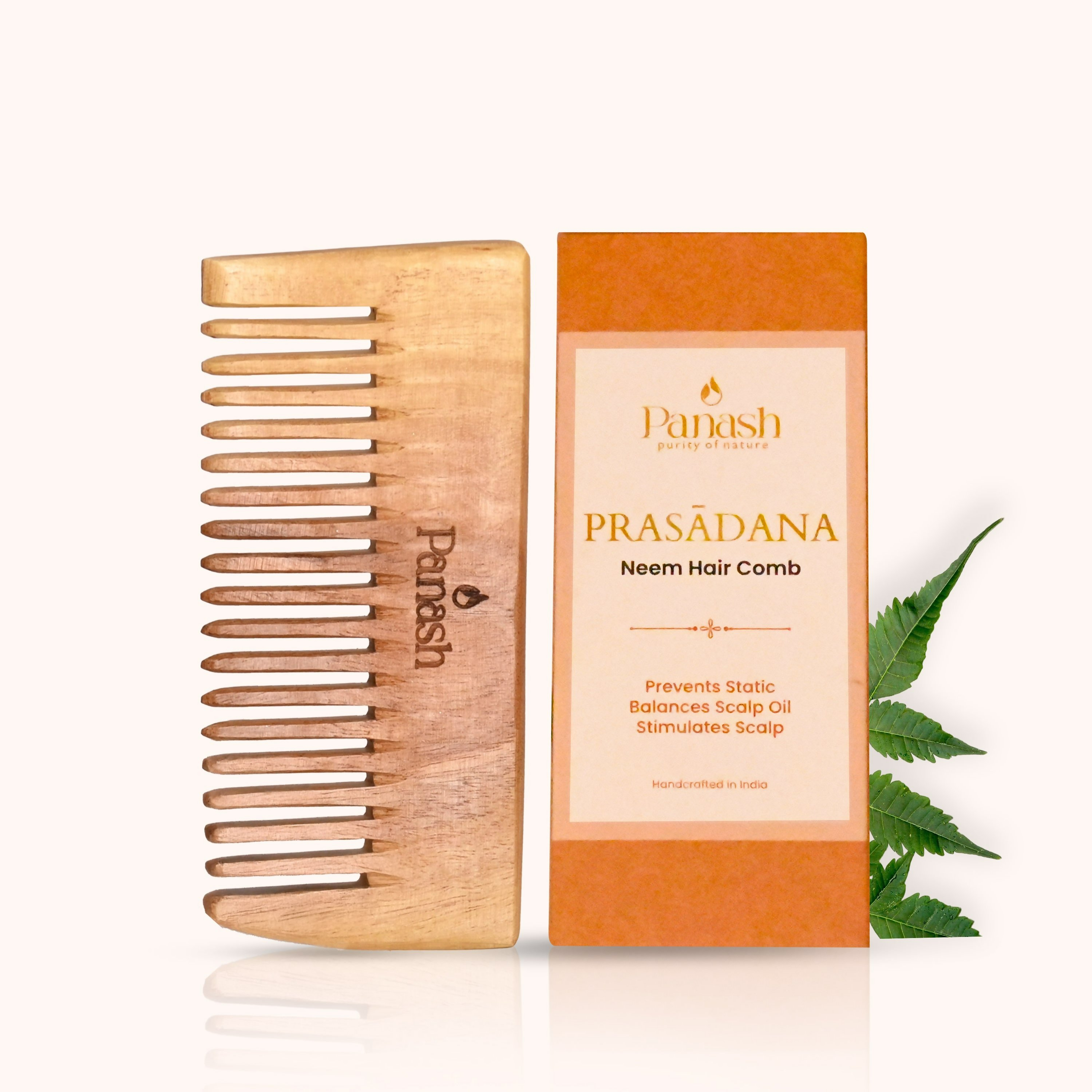 Panash Prasadana Neem Hair Comb | Grocsy