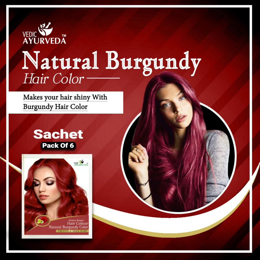 VedicAyurveda Henna Hair Color - Burgundy | Grocsy