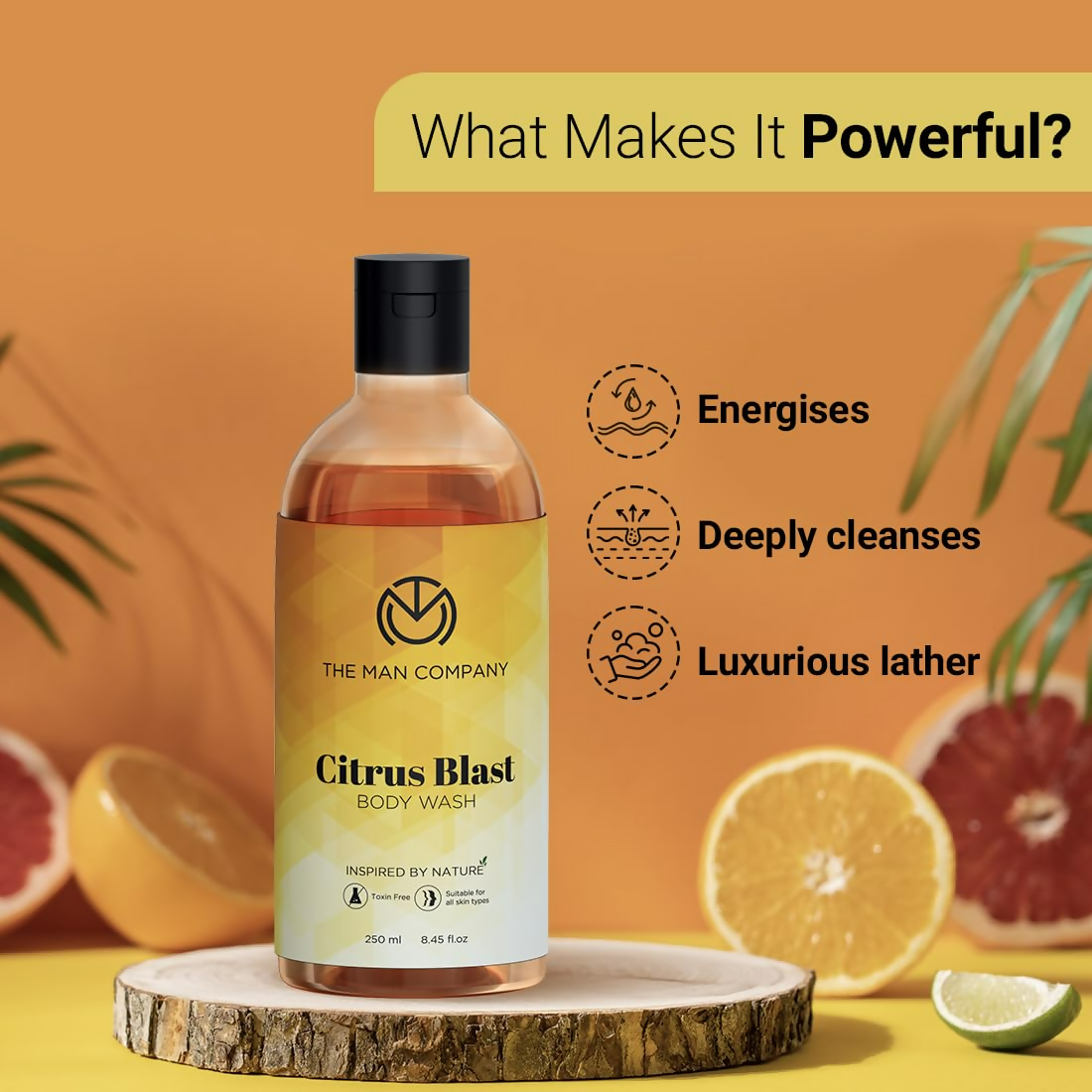 The Man Company Citrus Blast Perfumed Body Wash For Men | Grocsy