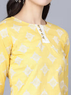 Myshka Yellow White Printed Ready to Wear Lehenga | Grocsy