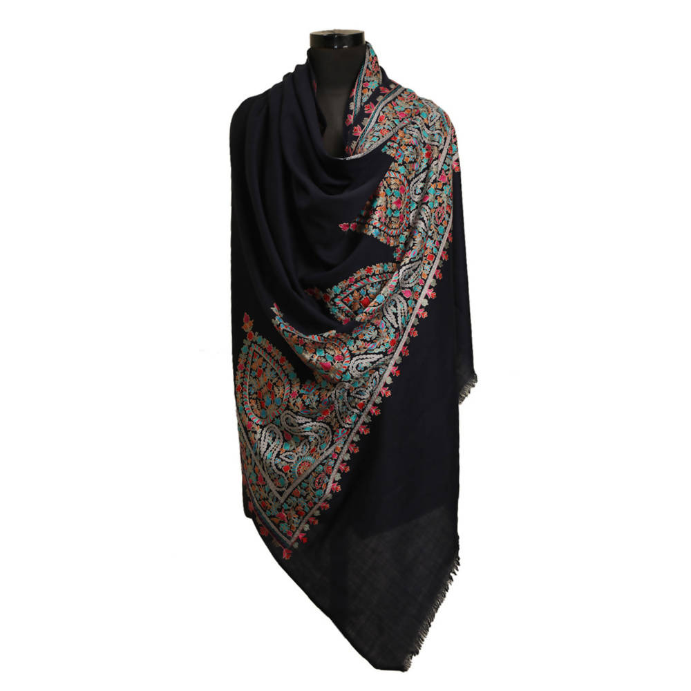 Nizalia Cashmere Fine Wool Paper Mache Shawl | Grocsy