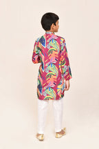 Joban Fashion Cotton Silk Multicolor Kurta With Straight Fit Pant | Grocsy